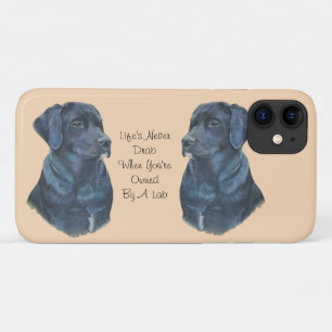 afbeelding van de zwarte labrador hond Case-Mate iPhone case