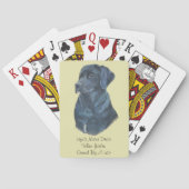 afbeelding van de zwarte labrador hond pokerkaarten (Achterkant)