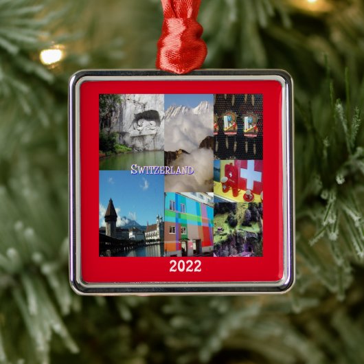 Afbeelding van de Zwitserse versiering Metalen Ornament (Boom)