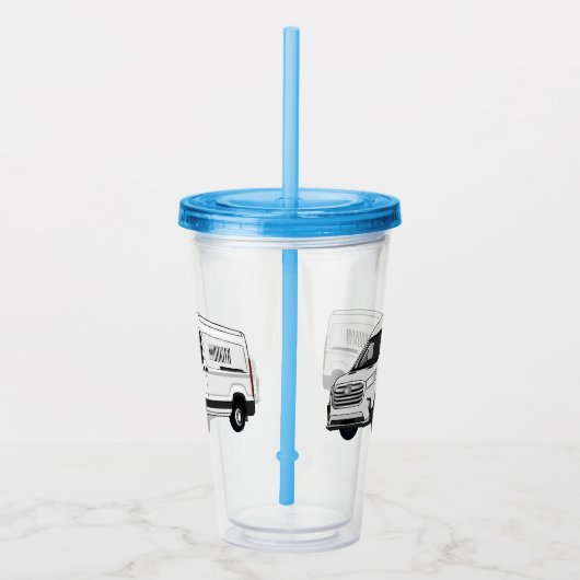 Afbeelding van Delivery van cartoon Acryl Drinkbeker (Rechts)