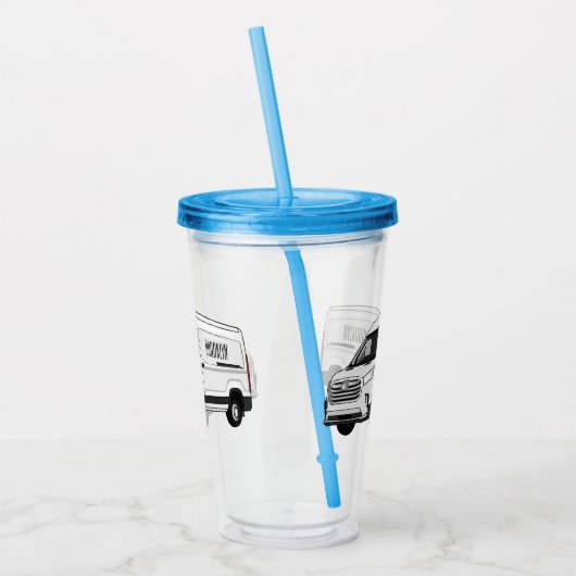 Afbeelding van Delivery van cartoon Acryl Drinkbeker (Links)