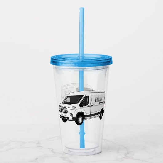 Afbeelding van Delivery van cartoon Acryl Drinkbeker (Voorkant)