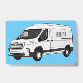 Afbeelding van Delivery van cartoon Badge (Achterkant)