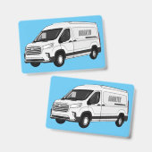 Afbeelding van Delivery van cartoon Badge (Voor- en achterkant)