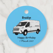 Afbeelding van Delivery van cartoon Bedankjes Labels (Achterkant)
