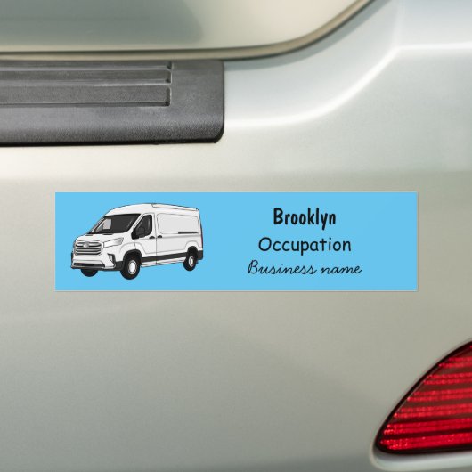 Afbeelding van Delivery van cartoon Bumpersticker (Op auto)