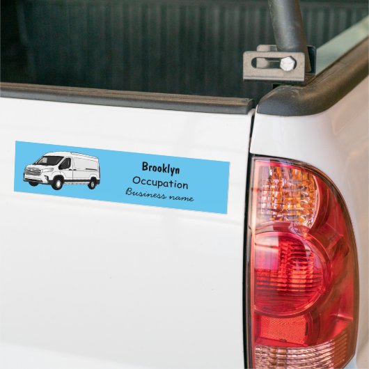 Afbeelding van Delivery van cartoon Bumpersticker (Op Truck)