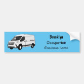 Afbeelding van Delivery van cartoon Bumpersticker (Voorkant)