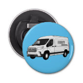 Afbeelding van Delivery van cartoon Button Flesopener (Voorkant)