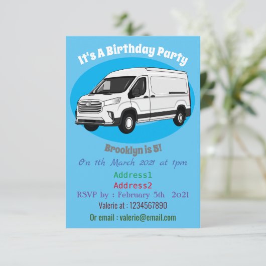 Afbeelding van Delivery van cartoon Kaart (Staand voorkant)