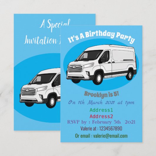 Afbeelding van Delivery van cartoon Kaart (Voorkant / Achterkant)