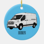 Afbeelding van Delivery van cartoon Keramisch Ornament (Achterkant)