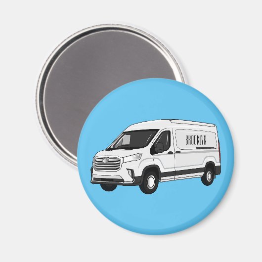 Afbeelding van Delivery van cartoon Magneet (Voorkant / Achterkant)