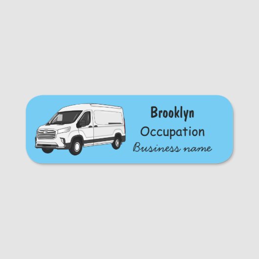 Afbeelding van Delivery van cartoon Naamplaatje (Voorkant)