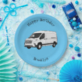 Afbeelding van Delivery van cartoon Papieren Bordje (Feest)