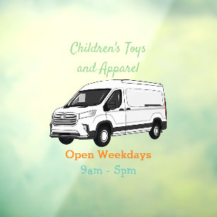 Afbeelding van Delivery van cartoon Raamsticker