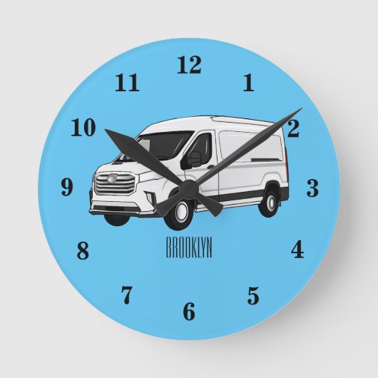 Afbeelding van Delivery van cartoon Ronde Klok (Voorkant)