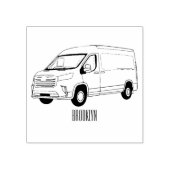 Afbeelding van Delivery van cartoon Rubberstempel (Afrduk)