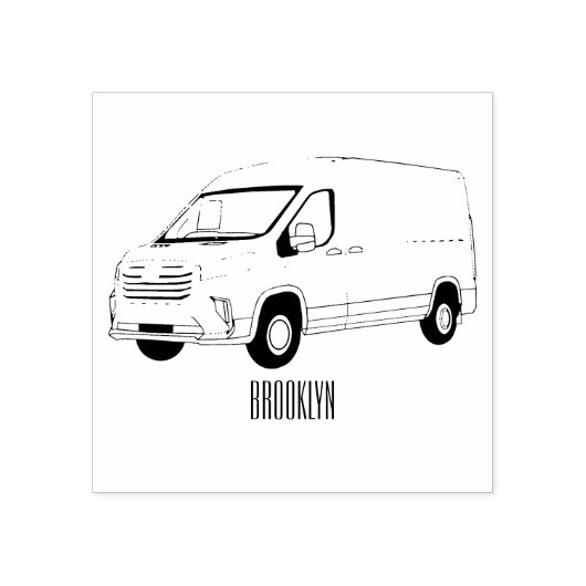Afbeelding van Delivery van cartoon Rubberstempel (Afrduk)
