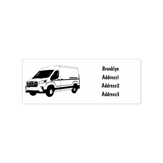 Afbeelding van Delivery van cartoon Rubberstempel (Afrduk)