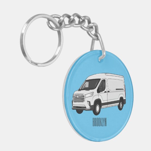 Afbeelding van Delivery van cartoon Sleutelhanger (Voorkant Links)