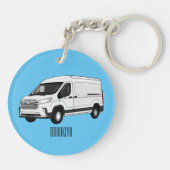 Afbeelding van Delivery van cartoon Sleutelhanger (Achterkant)