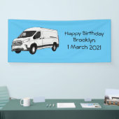 Afbeelding van Delivery van cartoon Spandoek (Beurs)