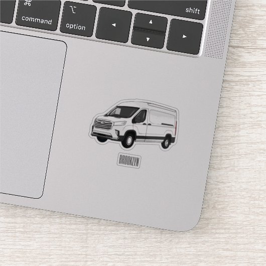 Afbeelding van Delivery van cartoon Sticker (Detail)