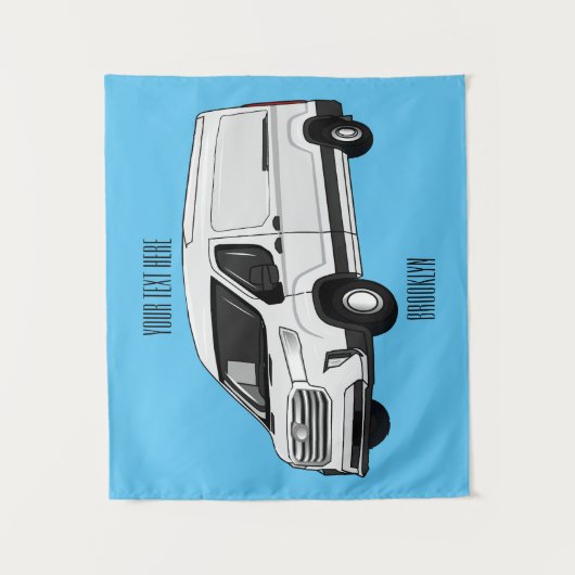 Afbeelding van Delivery van cartoon Wandkleed (Voorkant)