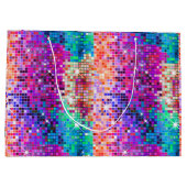 Afbeelding van disco faux glitter groot cadeauzakje (Achterkant)