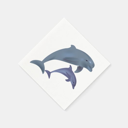Afbeelding van dolfijnen servetten (Hoek)
