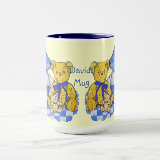 afbeelding van drie leuke oude  teddy mok (Midden)