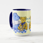 afbeelding van drie leuke oude  teddy mok (Voorkant links)