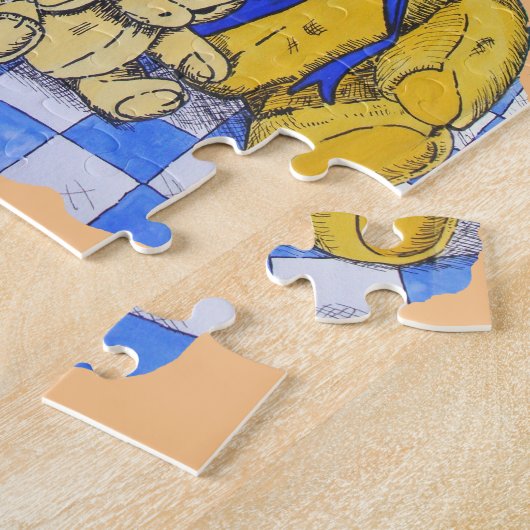 afbeelding van drie schattige studies legpuzzel (Zijkant)