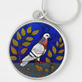 Afbeelding van duif sleutelhanger (Voorkant)