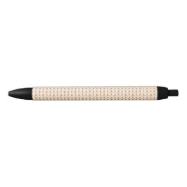 Afbeelding van een balpen met een geweven beige te zwarte inkt pen