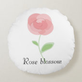 Afbeelding van een bloem van roos rond kussen (Voorkant)