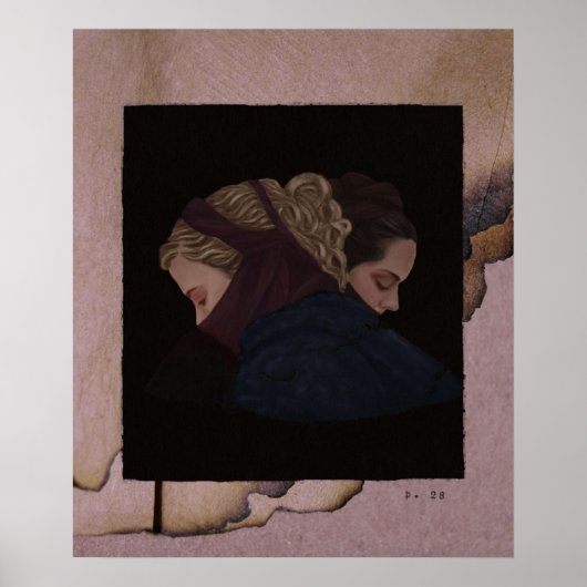afbeelding van een brandweervrouw poster (Voorkant)