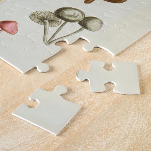  afbeelding van een collectie paddenstoelen legpuzzel (Zijkant)