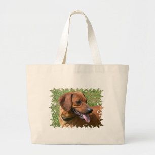 Afbeelding van een Dachshund Dog Canvas Bag Grote Tote Bag