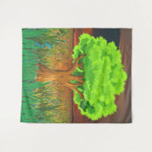 Afbeelding van een Evergreen Tree Artwork - Forest Wandkleed (Voorkant (horizontaal))