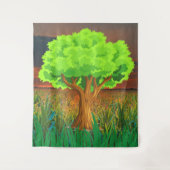 Afbeelding van een Evergreen Tree Artwork - Forest Wandkleed (Voorkant)
