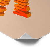 Afbeelding van een ezel met oren omhoog poster (Hoek)