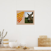 Afbeelding van een ezel met oren omhoog poster (Keuken)