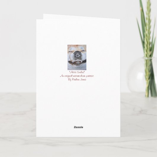 afbeelding van een grappige smakelijke akita gliml kaart (Achterkant)