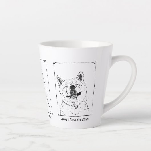afbeelding van een grappige smakelijke akita gliml latte mok (Rechts)