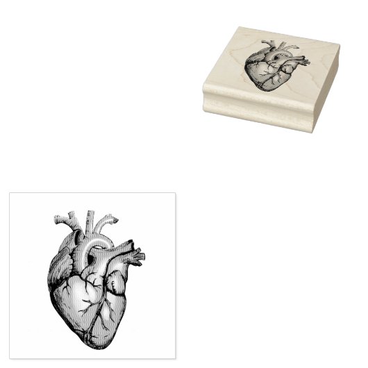 afbeelding van een Heart Self-Inking Stamp Rubberstempel (Gestempeld)