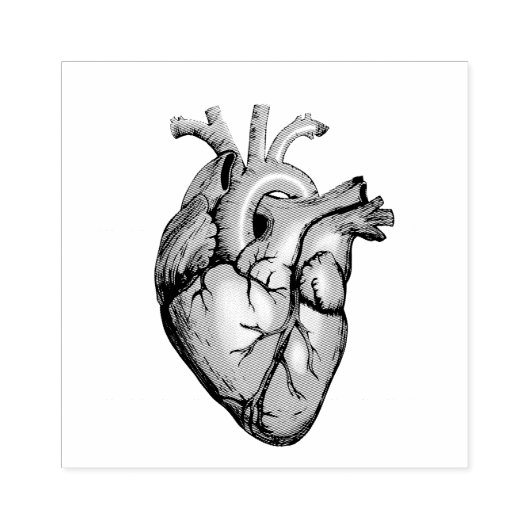 afbeelding van een Heart Self-Inking Stamp Rubberstempel (Afrduk)
