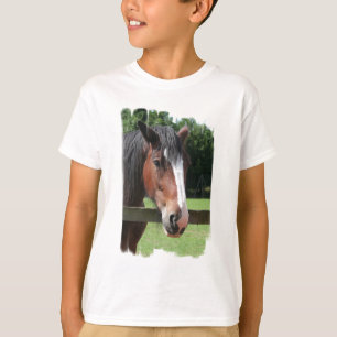 Afbeelding van een Kind met kwartpaard T-shirt