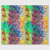 Afbeelding van een kleurrijk kleurig kleurstofglit cadeaupapier (Vlak)